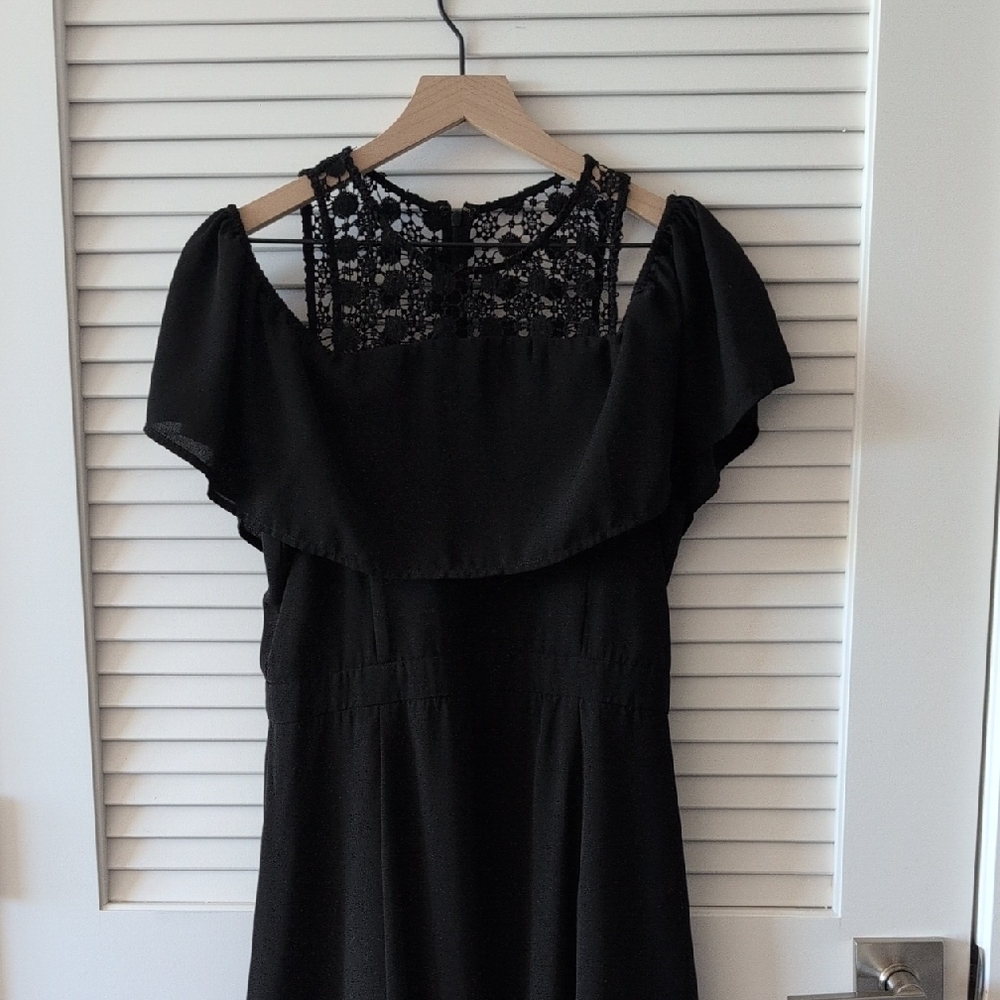 Miami Black Lace Long Sleeve Dress